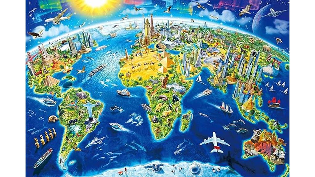 adult landmarks map puzzle