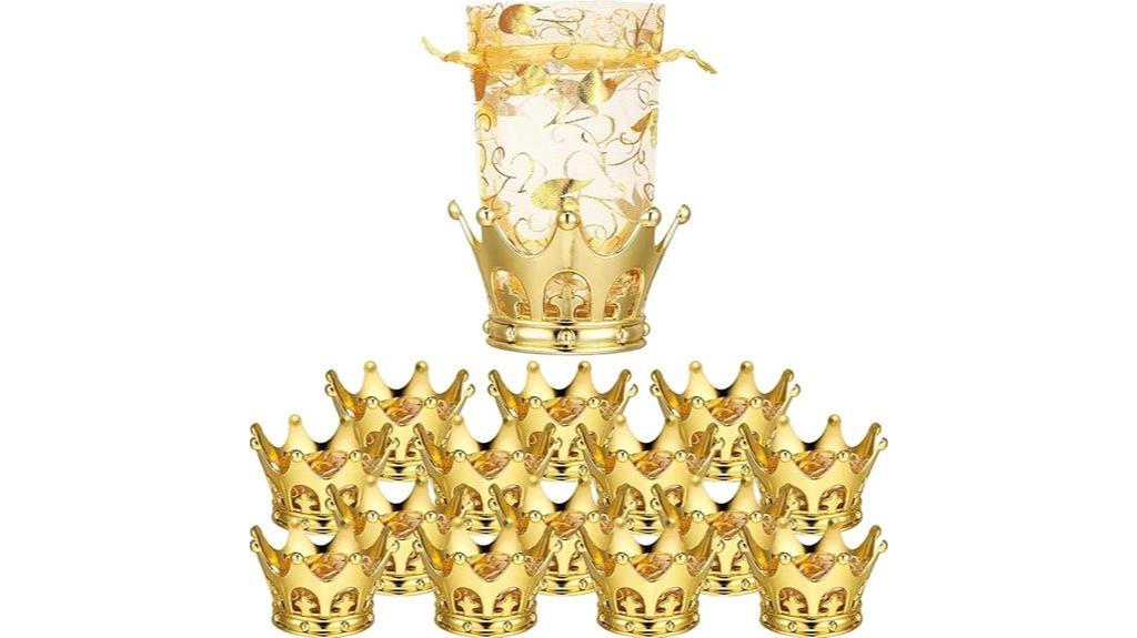 gold crown goblet set