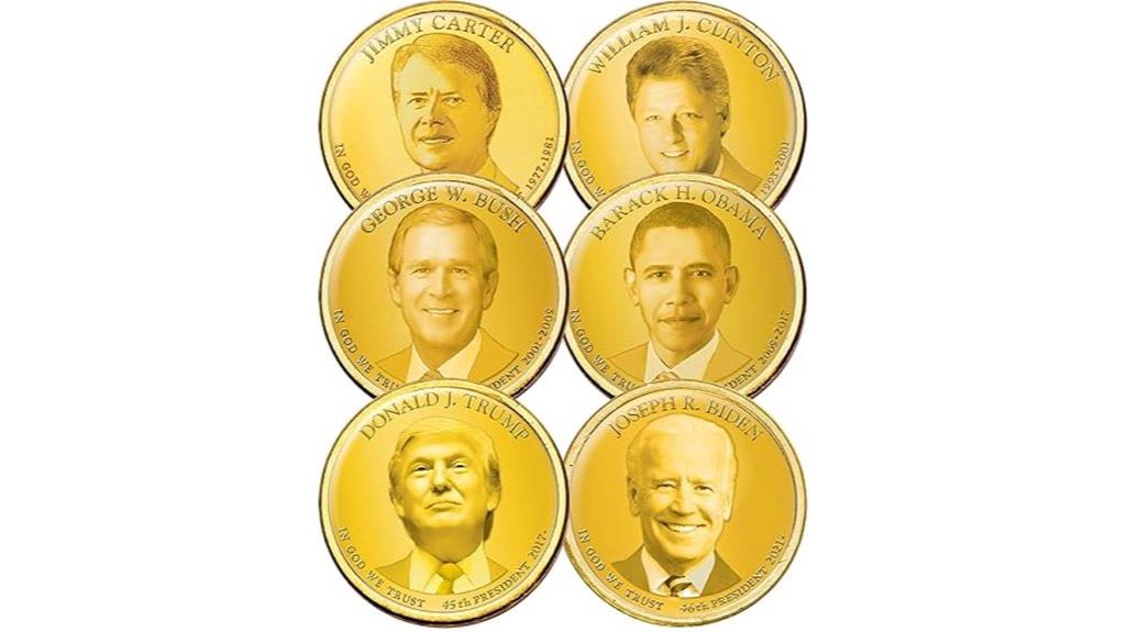 gold domed presidential coin set