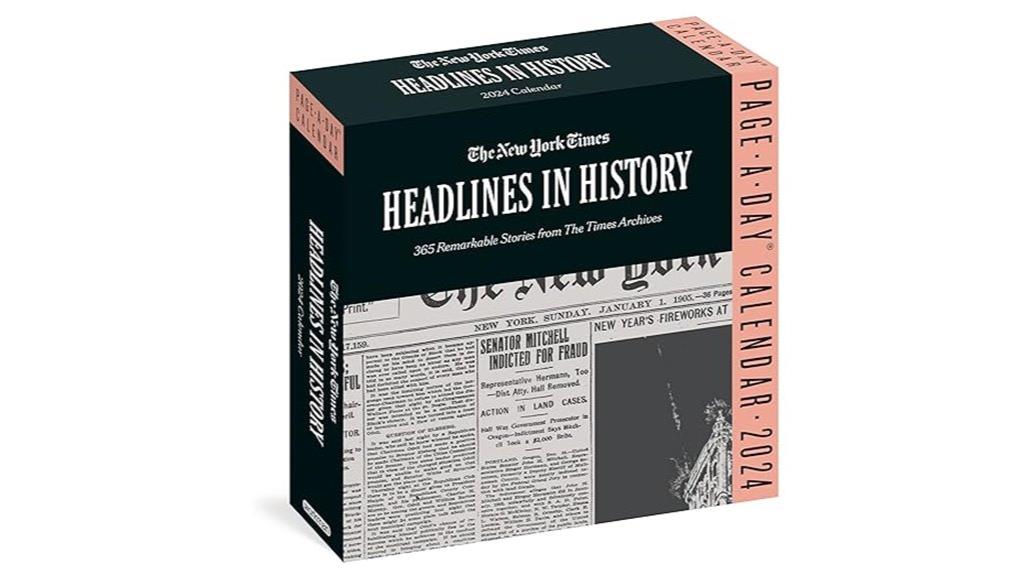 historical nyt headlines calendar