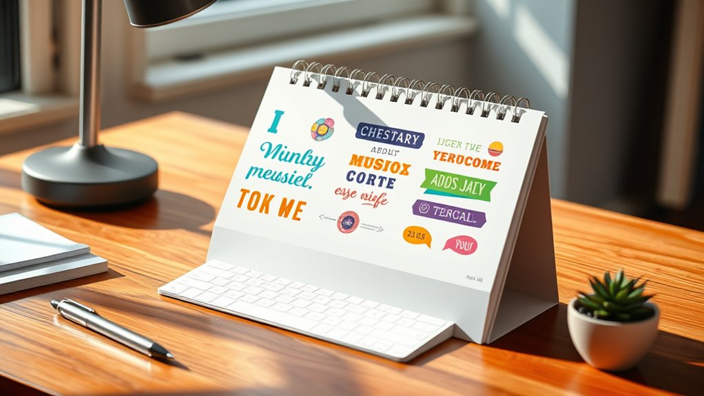 inspirational quotes desk calendar