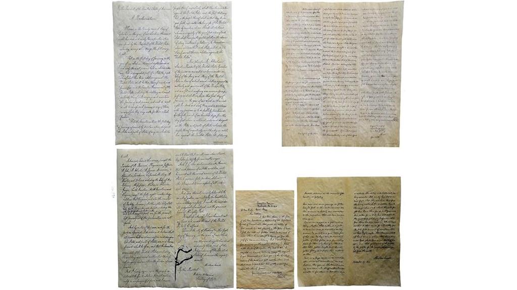 lincoln parchment writing set