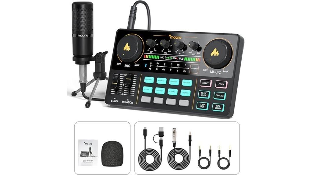 podcast set microphone included