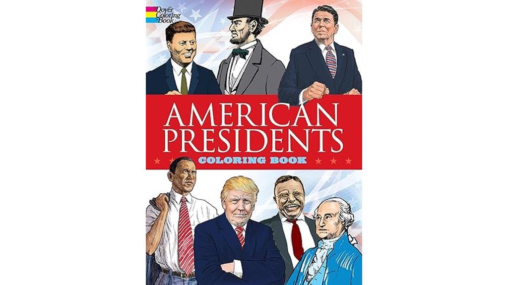 presidents history coloring book