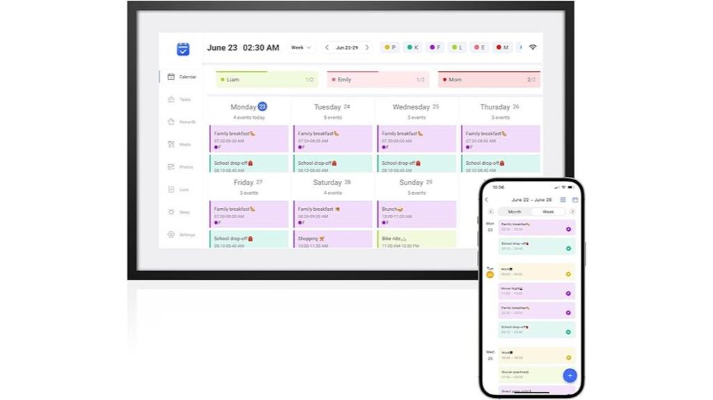 smart touchscreen calendar planner
