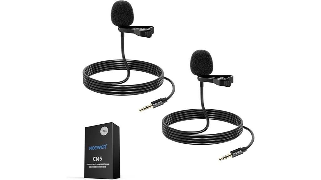 two lavalier microphones set