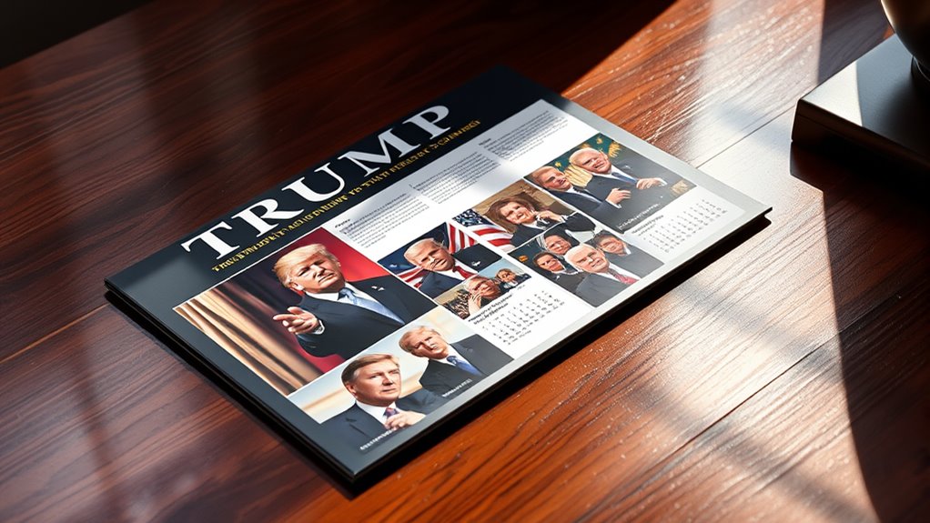 vibrant trump wall calendar