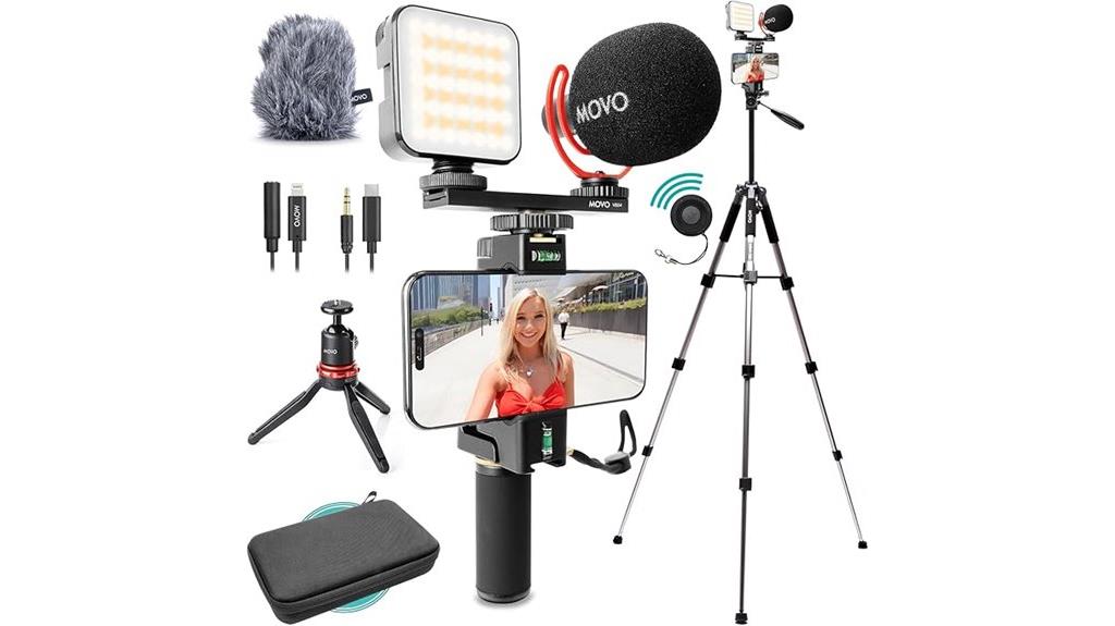vlogging kit with tripod