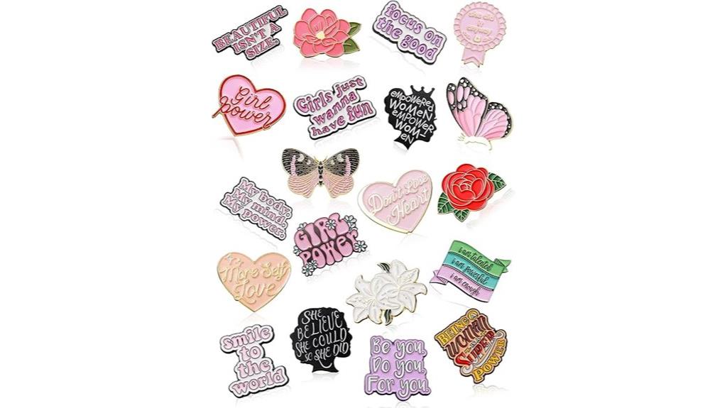 women empowerment pin set