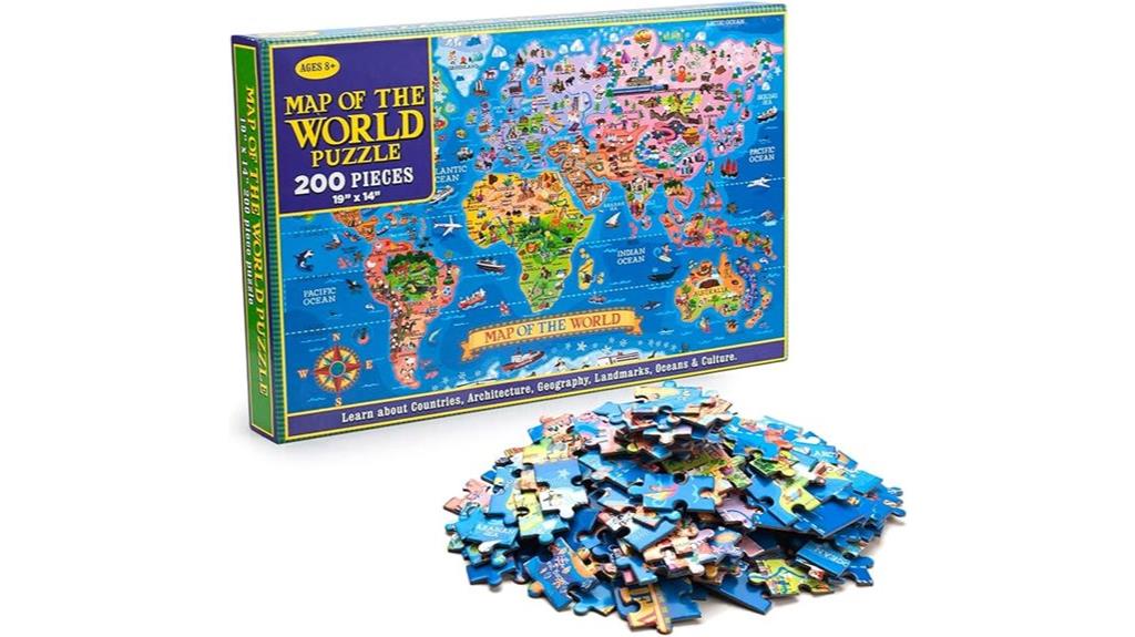 world map puzzle set