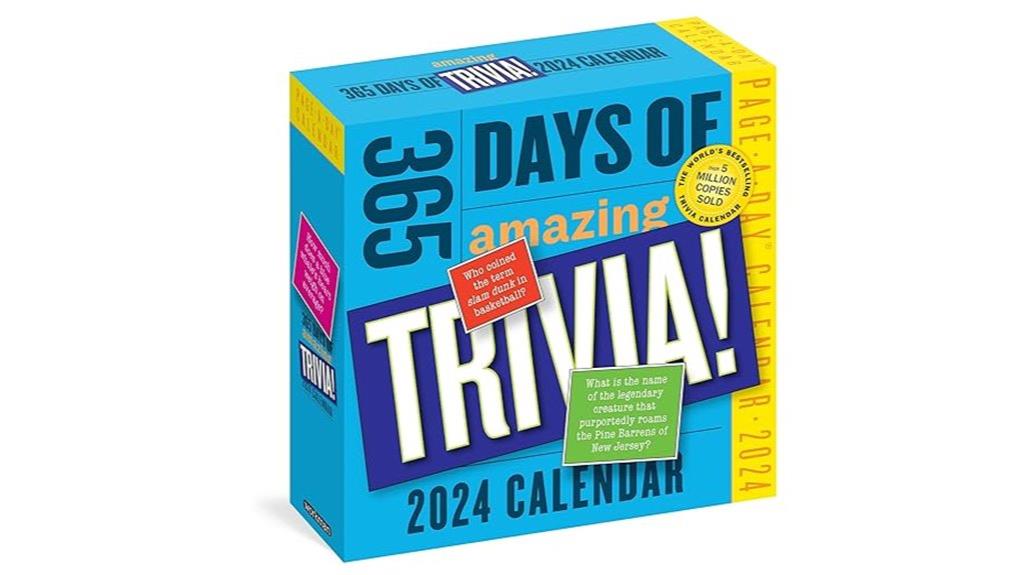 yearly trivia calendar 2024