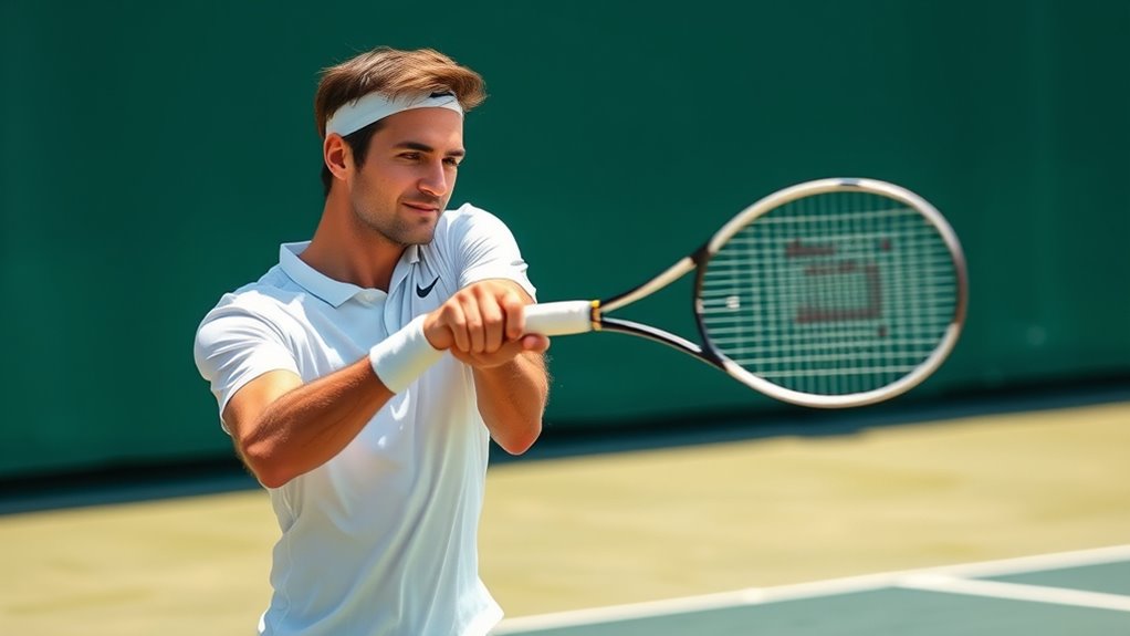 graceful consistent tennis style