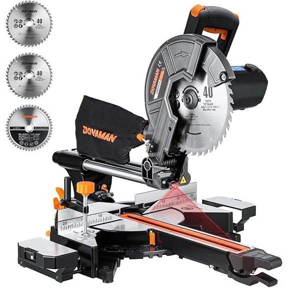 DOVAMAN 10-Inch Sliding Miter Saw with Laser Guide