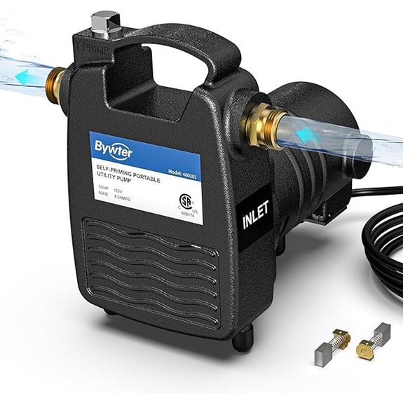 115V Cast Iron Transfer Pump with Brass Connectors