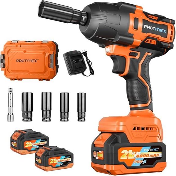 Cordless Impact Wrench 1200N.m with Batteries
