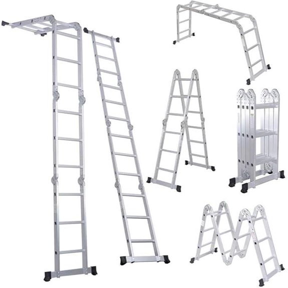 12.5ft 7-in-1 Aluminum Folding Step Ladder