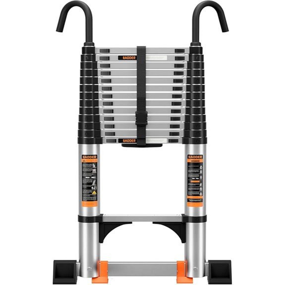 Telescoping Aluminum Ladder 13.5FT with Stabilizers