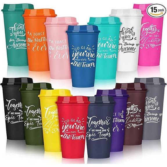 Pickmesh 15 Pcs Employee Appreciation Coffee Tumblers