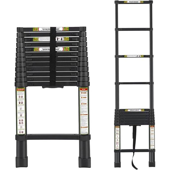 RIKADE 16.5FT Telescopic Aluminum Extension Ladder