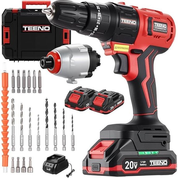 TEENO 20V Cordless Drill & Impact Driver Kit