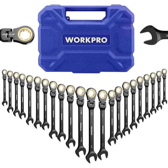 WORKPRO 22-Piece Ratcheting Wrench Set with Organizer