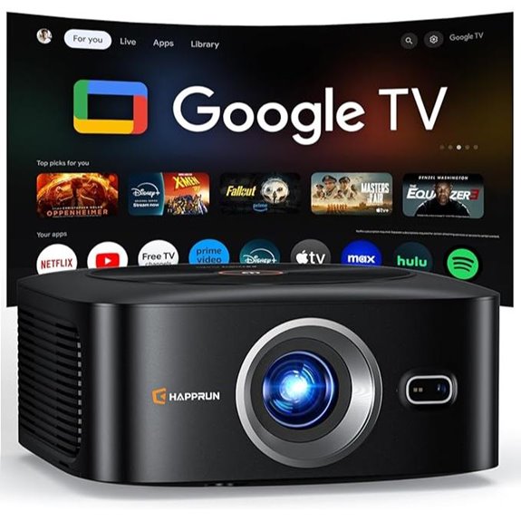 HAPPRUN 4K Google TV Smart Projector with Dolby Sound