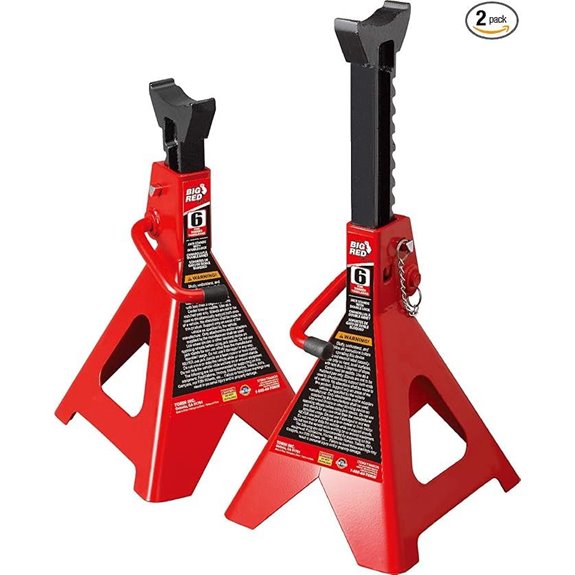 Torin Steel Jack Stands 6 Ton Double Lock Pair