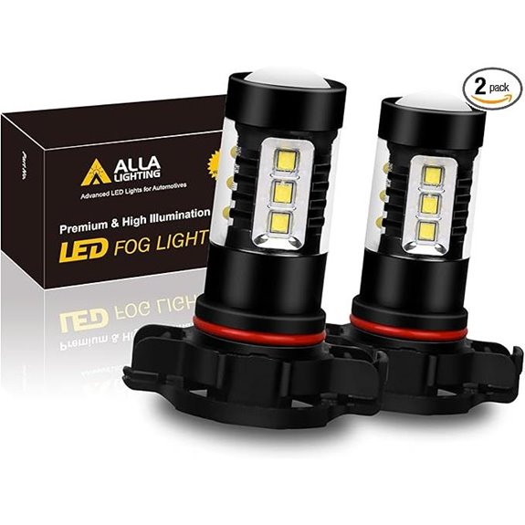 Alla Lighting 80W PSX24W LED Fog Light Bulbs