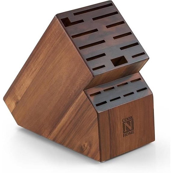 Cook N Home Acacia Wood Knife Block (20 Slot)