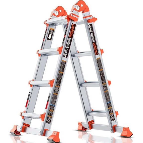 4-Step Telescoping Aluminum Ladder for Indoor/Outdoor Use