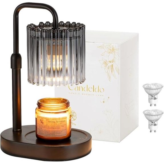 Dimmable Candle Warmer Lamp with Timer and Adjustable Height