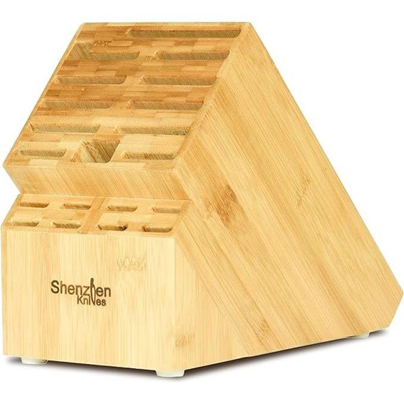 Shenzhen Knives 20-Slot Bamboo Knife Block Organizer