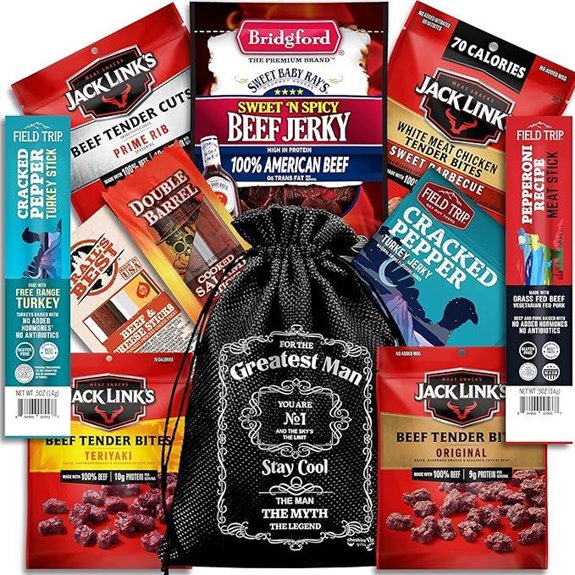 Beef Jerky Gift Basket for Men and Dad