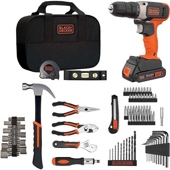 Black+Decker 20V Home Tool Kit with 83 Pieces