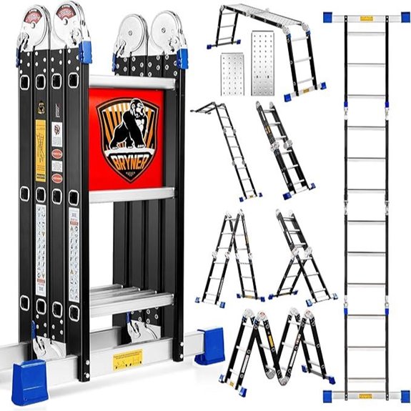 Bryner 12ft Multi-Purpose Aluminum Telescoping Ladder