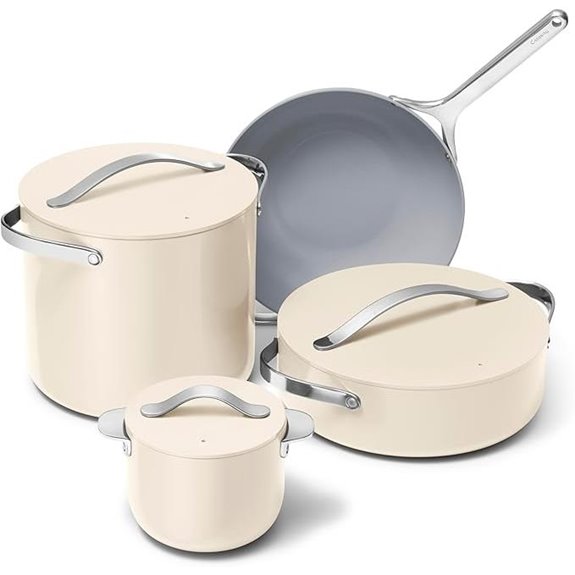 Caraway Cookware Set with Lids and Organizer