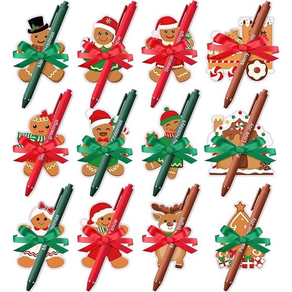 Pasimy 24 Christmas Sticky Note and Pen Set