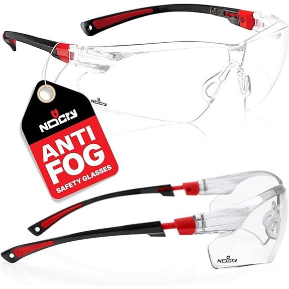 NoCry Clear Safety Glasses with Anti-Fog & UV Shield