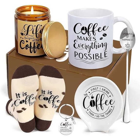 Coffee Gift Set with Mug Socks & Accessories