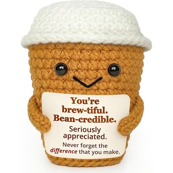 Coffee Lovers Gifts for Women Thank You Crochet