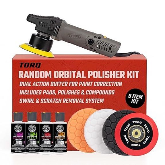 Chemical Guys TORQX Orbital Polisher 9-Piece Car Kit