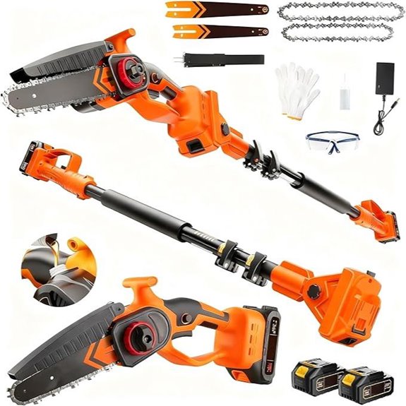 VANKERY Cordless 3-in-1 Pole Saw with Batteries