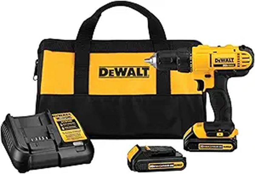 DEWALT 20V Cordless Drill Kit with Batteries