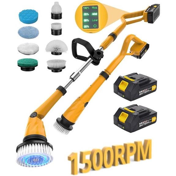 Qimedo 1500 RPM Cordless Electric Spin Scrubber