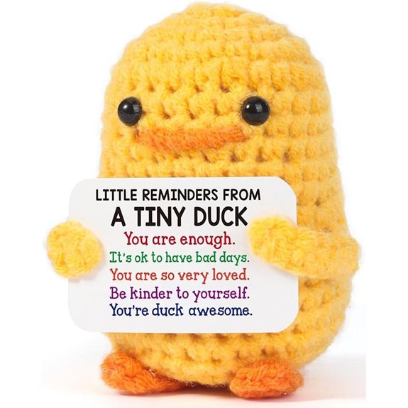 MBL Inspirational Crochet Duck for Support & Cheer