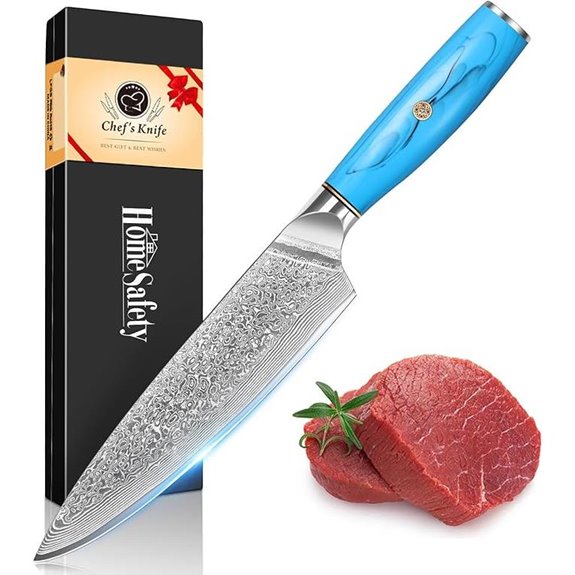 Damascus Chef Knife 8 Inch with Ergonomic Handle