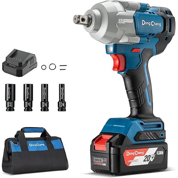 Dong Cheng 20V Impact Wrench 515 ft-lb Includes Battery