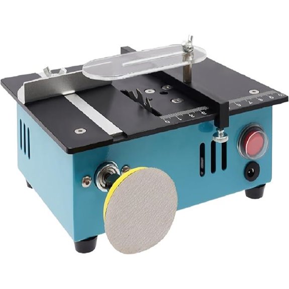 Mini Table Saw with Dual Motors and Adjustable Angle