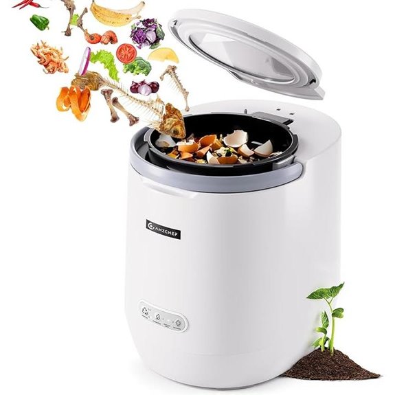 AMZCHEF Kitchen Electric Composter 4L Odorless Auto-Clean