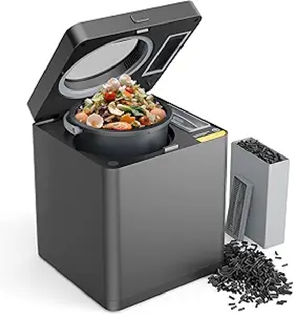 TOPZEE Electric Kitchen Compost Bin with Auto-Cleaning